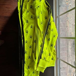 Jeffree Star Tracksuit (neon yellow, large, never worn)